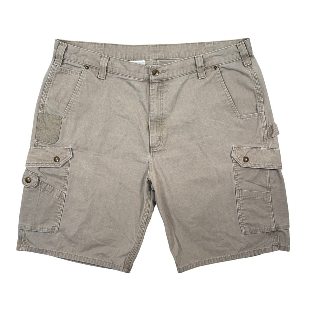 Carhartt Cargo Shorts Mens 42 Desert Tan Ripstop B357 DES Relaxed Fit Workwear